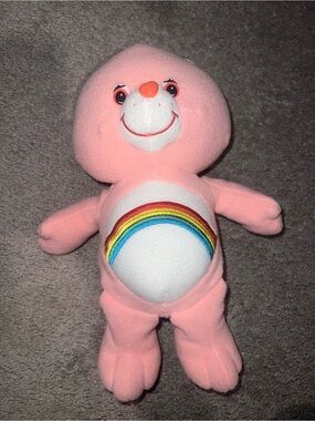 Vintage Care Bears Pink Rainbow Plush Toy